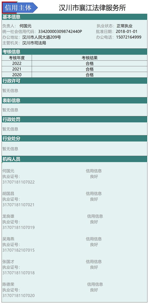 漢川市2024年法律服務信用信息與系統集成服務